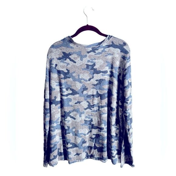 Members Mark Blue Camo Cozy Long Sleeve Top Size XL 1 0398 - Picture 4 of 4